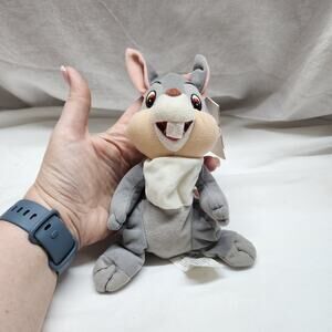 Small Thumper bunny rabbit beanie plush with tags Disney Store Bambi b36